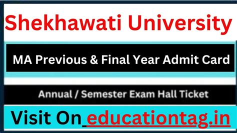 pdusu ma final admit card 2024|Admit Card Examination Admit Card .